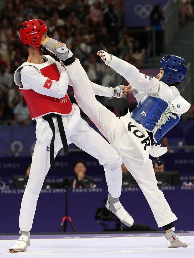 combat de taekwondo