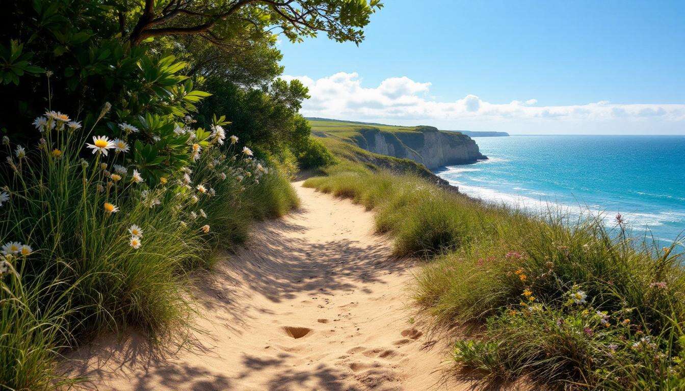 Randonnée des Crocs Marquenterre : sentier vers la mer en Charente-Maritime